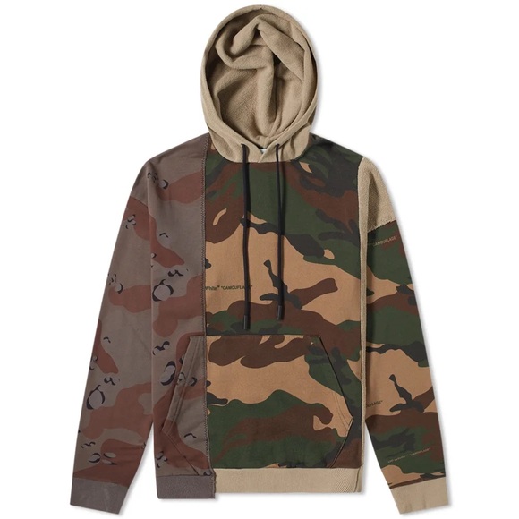 Off-White Reconstructed Camo Hoodie - Picture 1 of 6